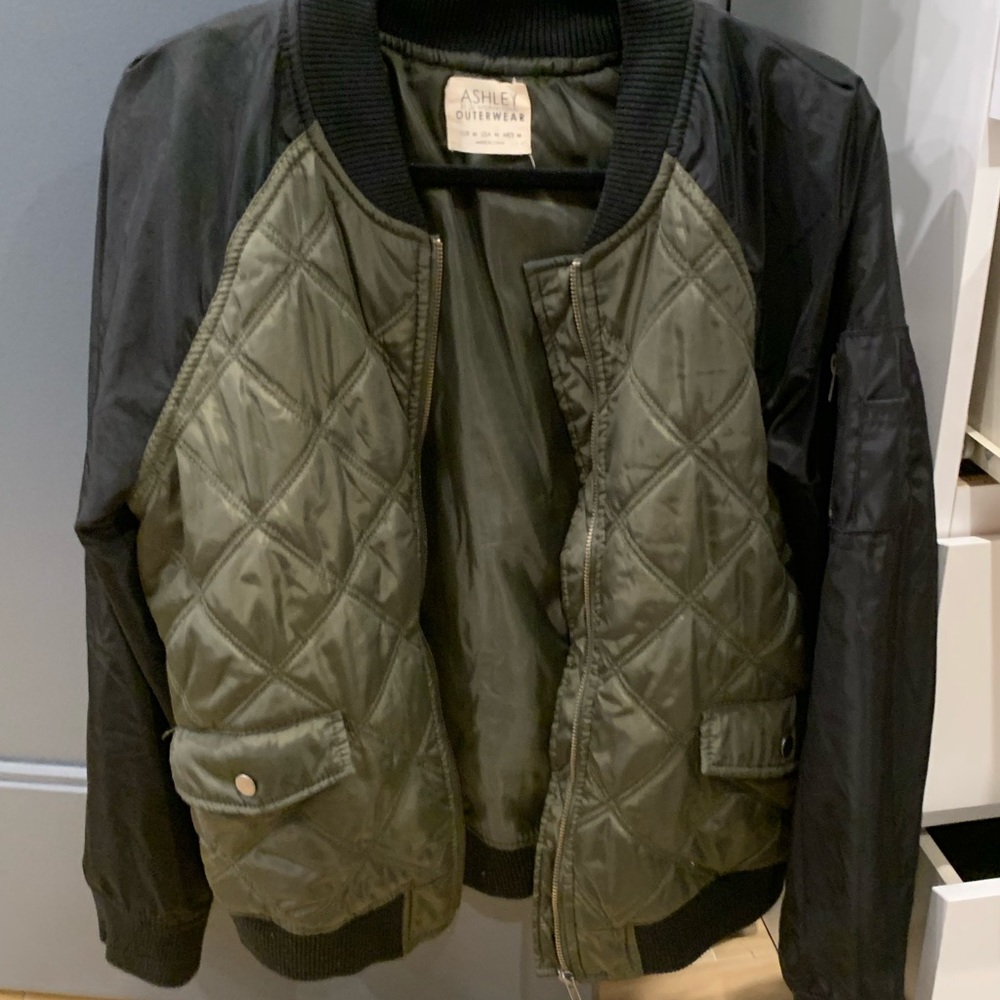Olive Green Bomber Jacket